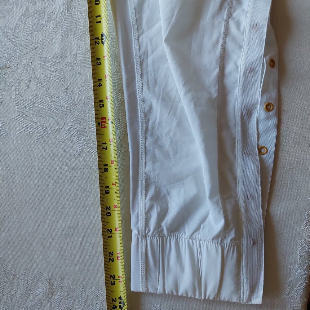 Lululemon Women's Size 4 Tear-Away Mid-Rise Track Pant White - Picture 10 of 10
